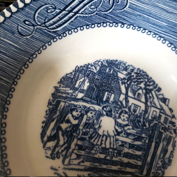 Dessert/Fruit/Sauce Bowl - Currier & Ives by Royal USA - Old Farm Gate - Picture 4 of 8